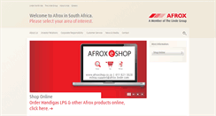 Desktop Screenshot of afrox.co.za